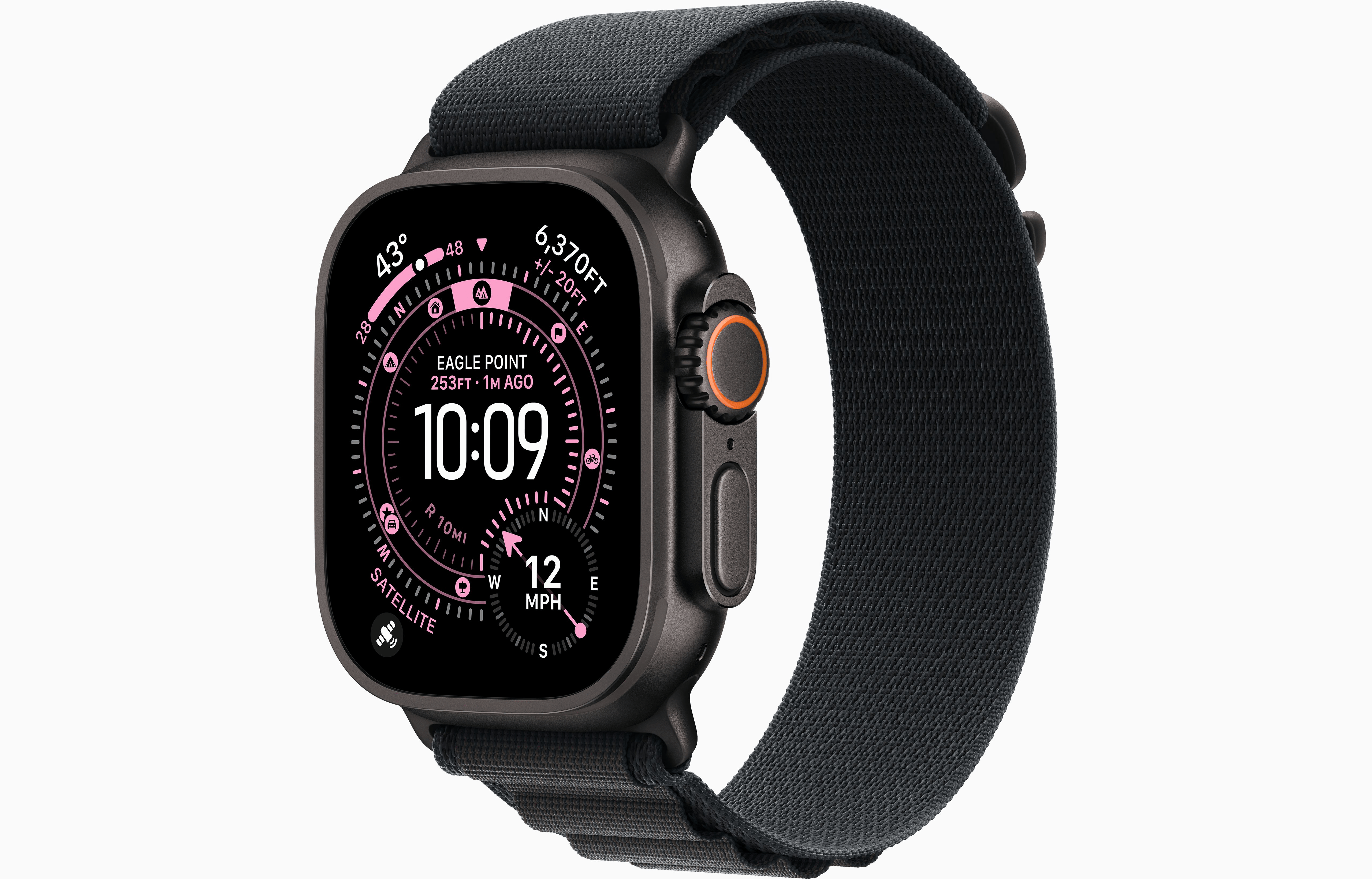 APPLE WATCH ULTRA 3 GPS + CELLULAR 49MM BLACK TITANIUM CASE WITH BLACK ALPHINE LOOP BAND SMALL MF0Q4 thumbnail 2