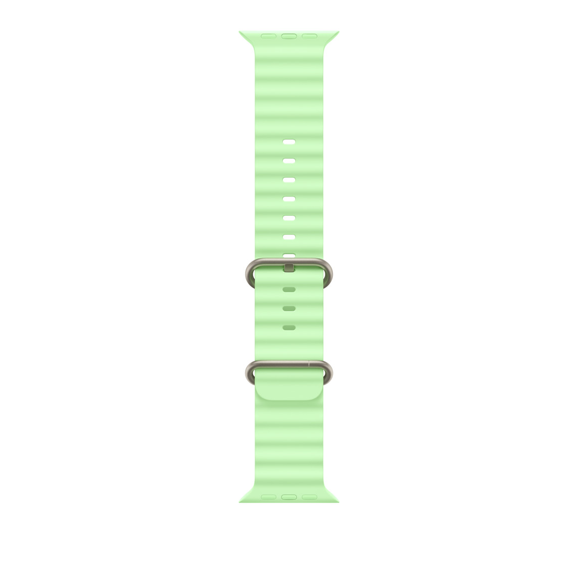 APPLE WATCH 49MM NEON GREEN NATURAL TITANIUM OCEAN BAND XL-MGCG4ZM/A thumbnail 2