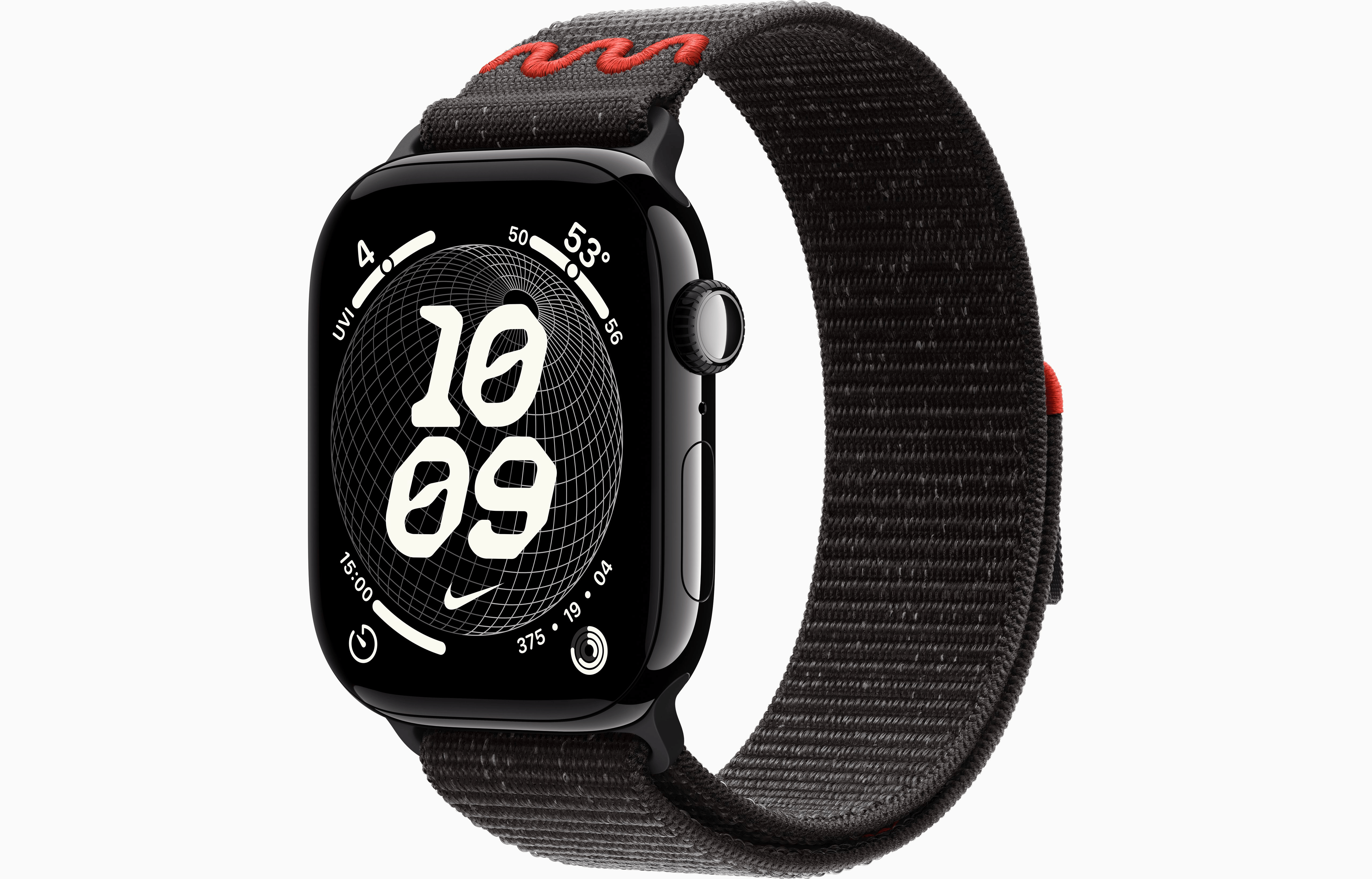 APPLE WATCH SERIES 11 GPS 46MM JET BLACK ALUMINIUM CASE WITH MIDNIGHT BLACK NIKE SPORT LOOP MEW84 thumbnail 2