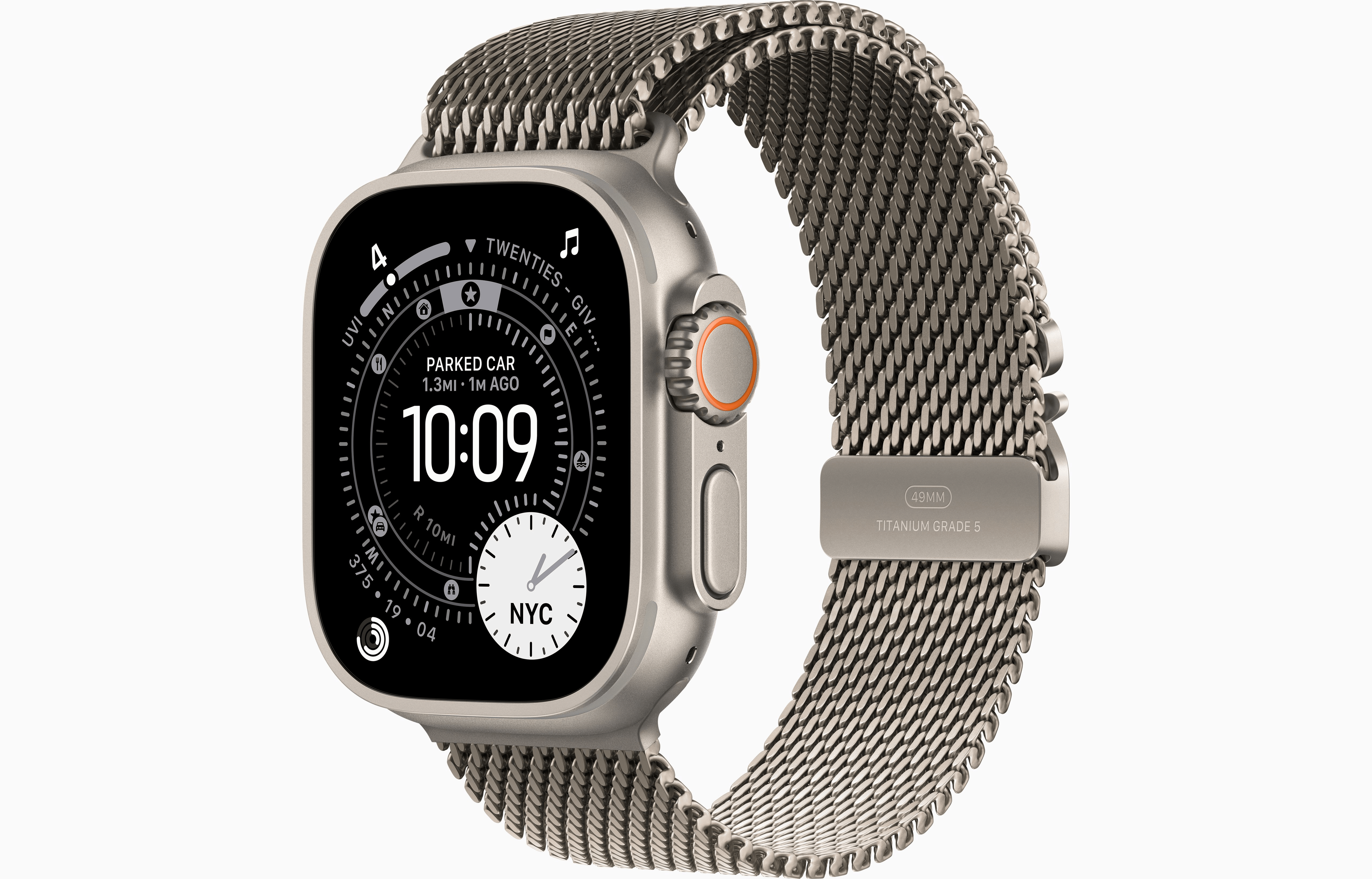 APPLE WATCH ULTRA 3 49MM GPS + CELLULAR NATURAL TITANIUM WITH NATURAL TITANIUM MILANESE LOOP SMALL MEWW4 thumbnail 2