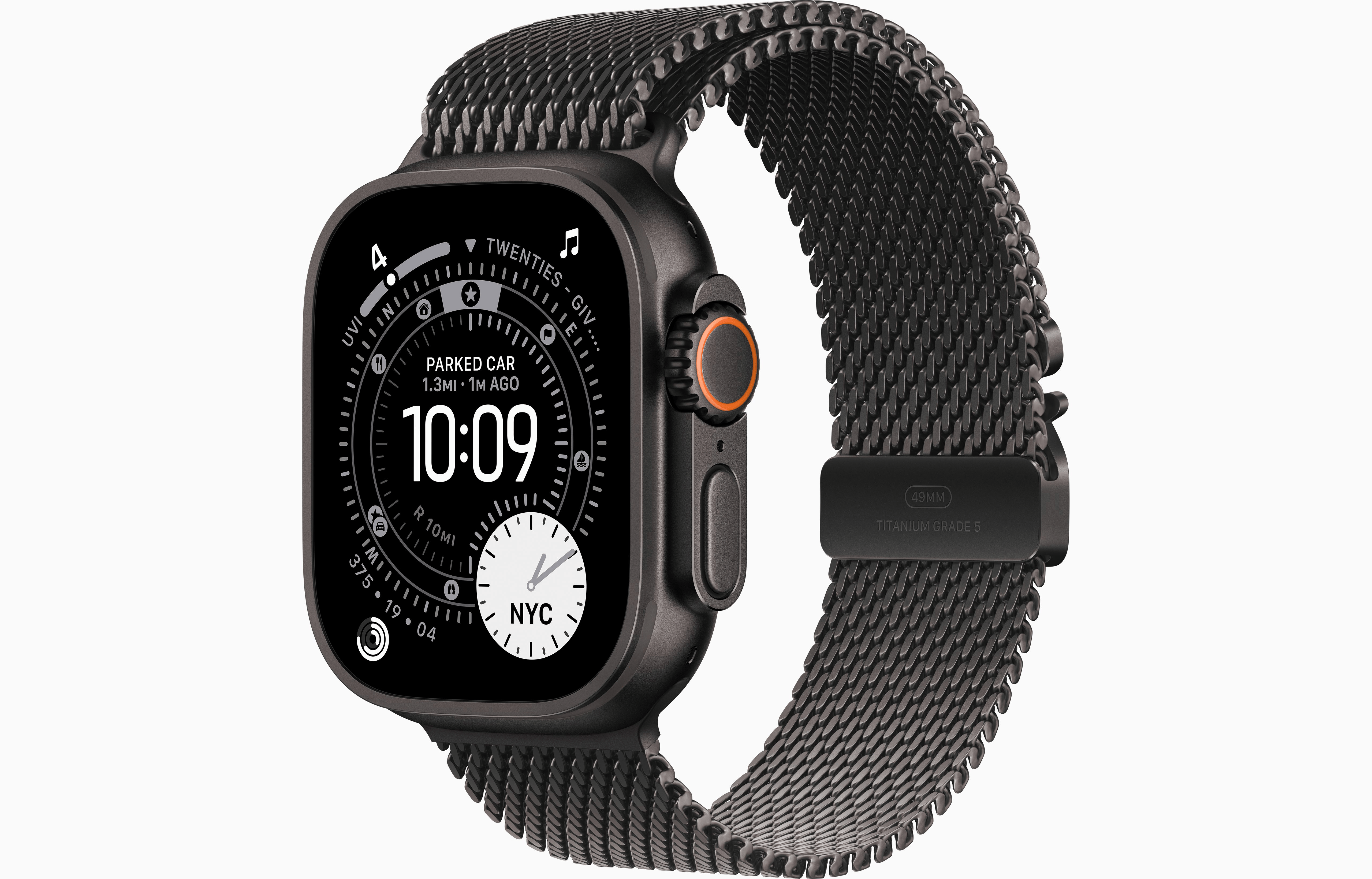 APPLE WATCH ULTRA 3 49MM GPS + CELLULAR BLACK TITANIUM CASE WITH BLACK TITANIUM MILENSE LOOP BAND MEDIUM MF1Q4A thumbnail 2