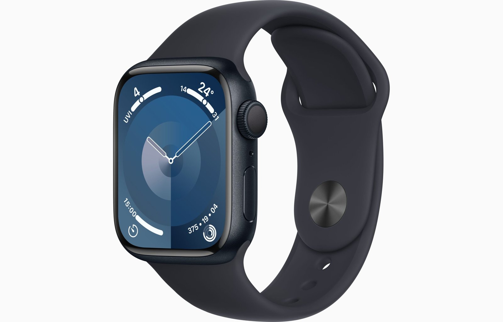 APPLE WATCH SERIES 9 GPS 41MM MIDNIGHT ALUMINIUM CASE WITH MIDNIGHT SPORT BAND thumbnail 2