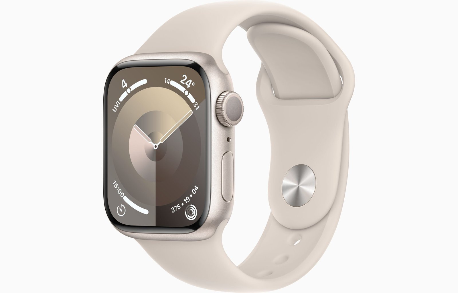 APPLE WATCH SERIES 9 GPS 41MM STARLIGHT ALUMINIUM CASE WITH STARLIGHT SPORT BAND thumbnail 2