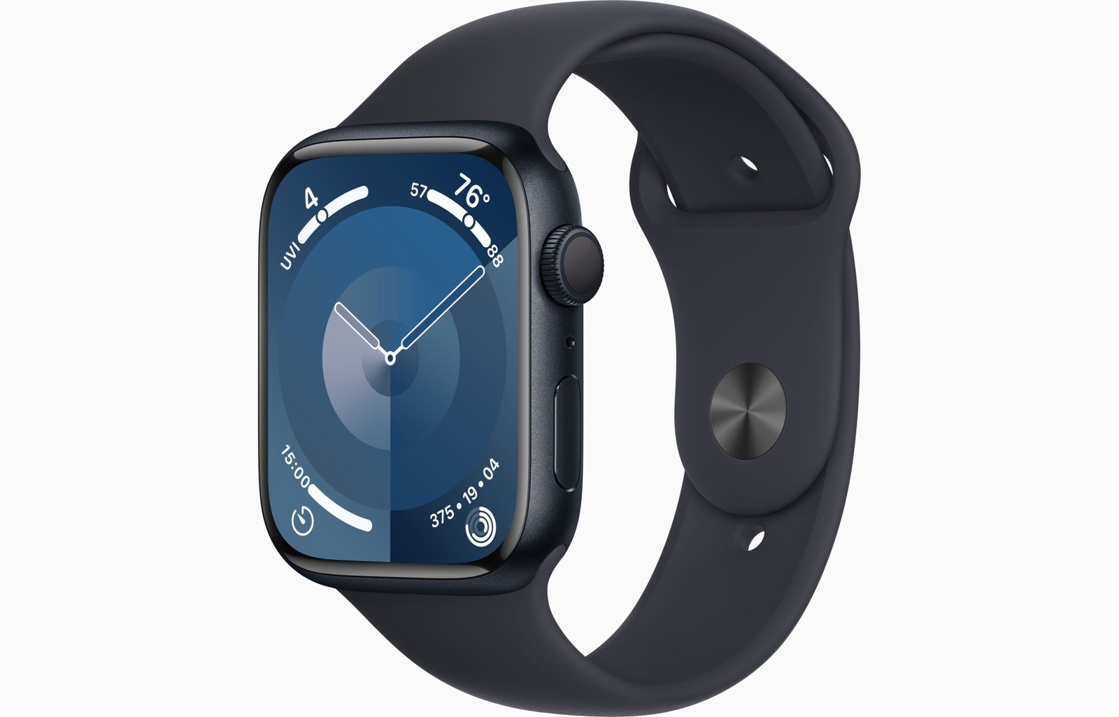 APPLE WATCH SERIES 9 GPS 45MM MIDNIGHT ALUMINIUM CASE WITH MIDNIGHT SPORT BAND thumbnail 2
