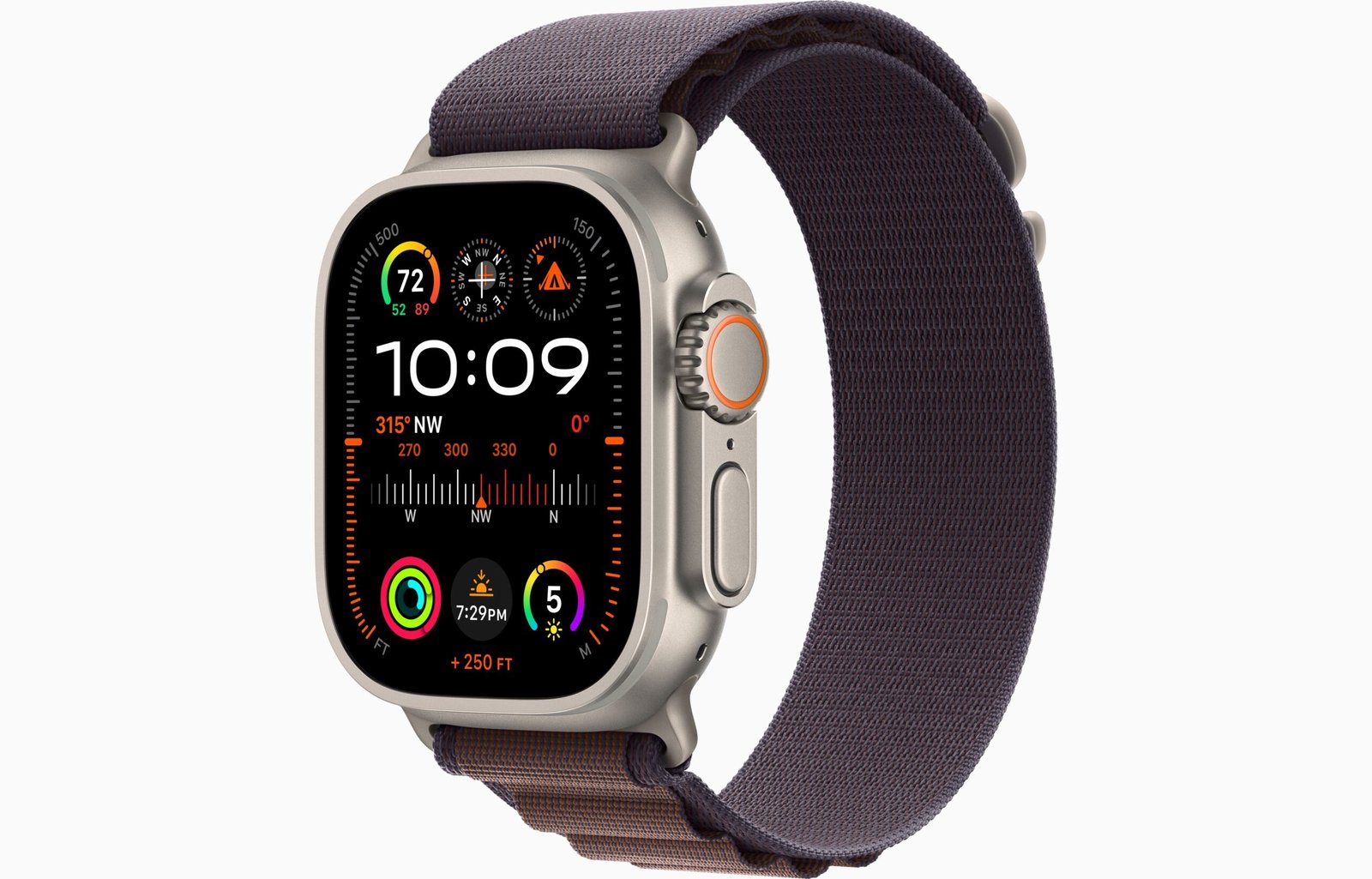 APPLE WATCH ULTRA 2 49MM GPS + CELLULAR TITANIUM CASE WITH INDIGO ALPINE LOOP thumbnail 2