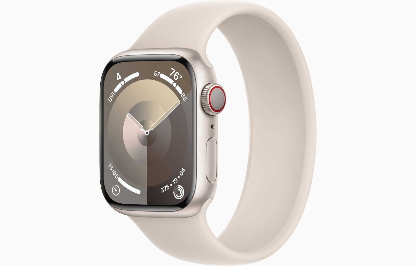 APPLE WATCH SERIES 9 GPS 41MM STARLIGHT ALUMINIUM SOLO LOOP MR9K3 thumbnail 2