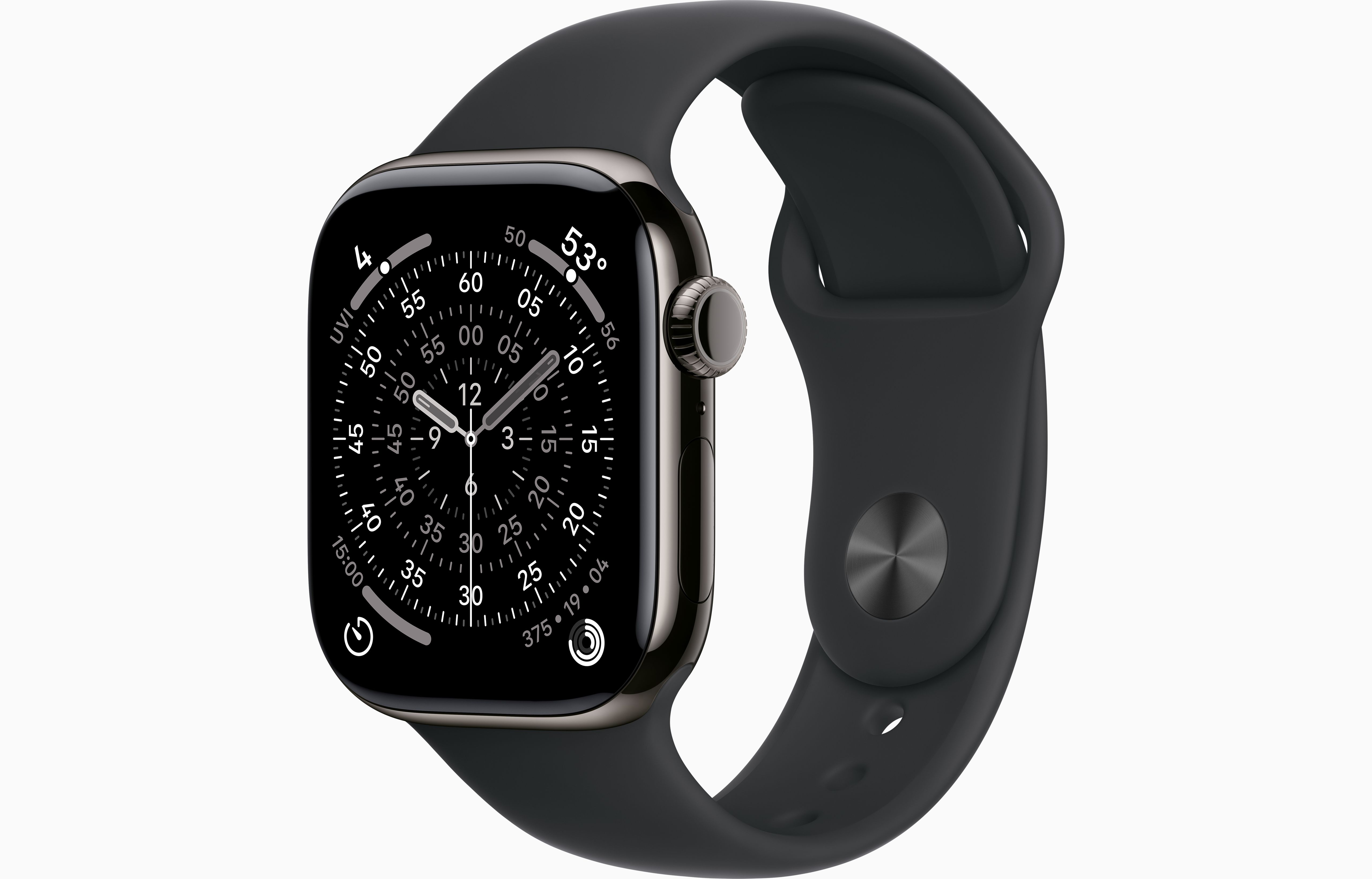 APPLE WATCH SERIES 11 GPS + CELLULAR 42MM SLATE TITANIUM CASE WITH BLACK SPORT BAND M/L MF8T4 thumbnail 2