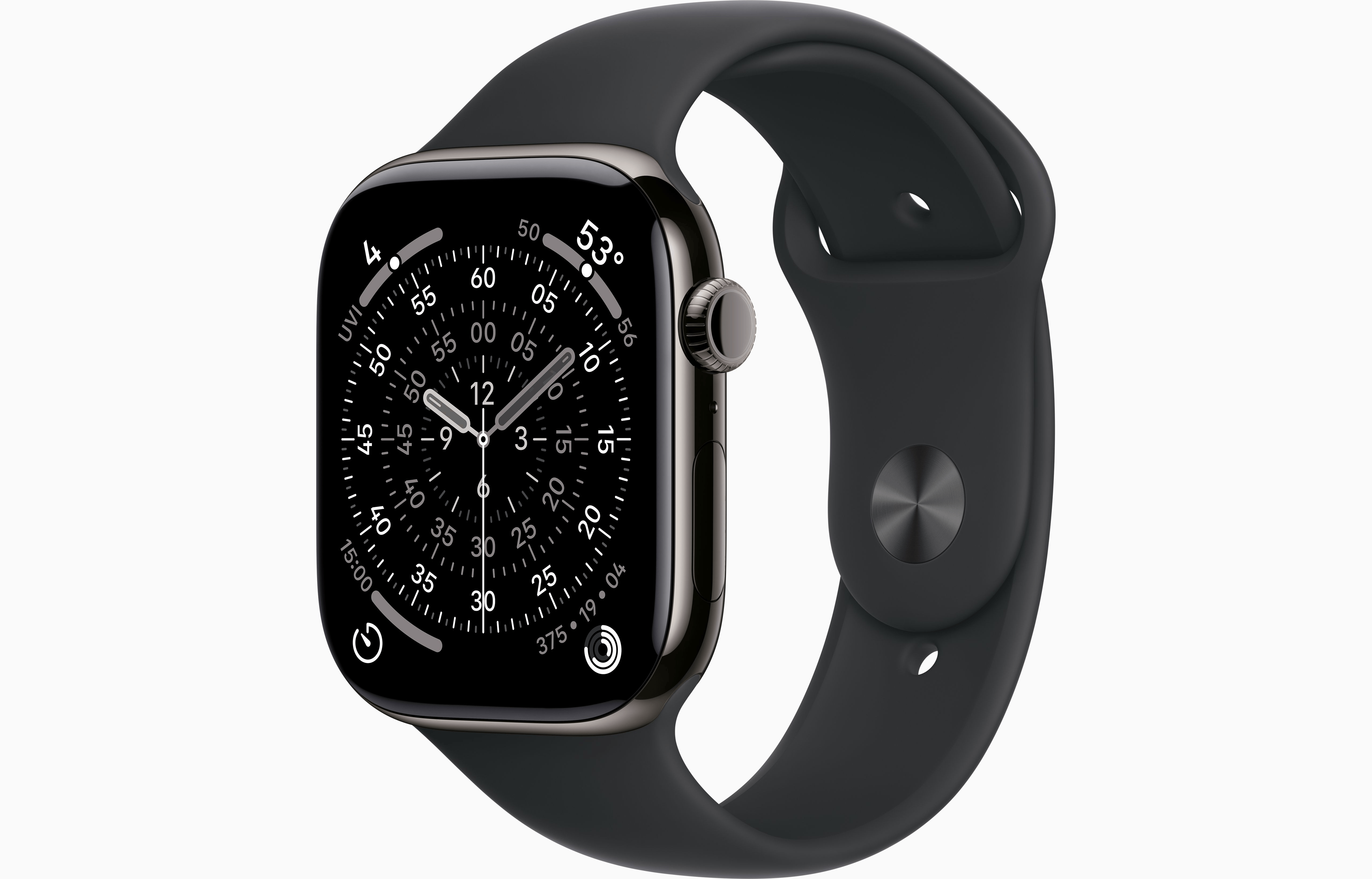 APPLE WATCH SERIES 11 GPS + CELLULAR 46MM SLATE TITANIUM CASE WITH BLACK SPORT BAND ML MFD24 thumbnail 2