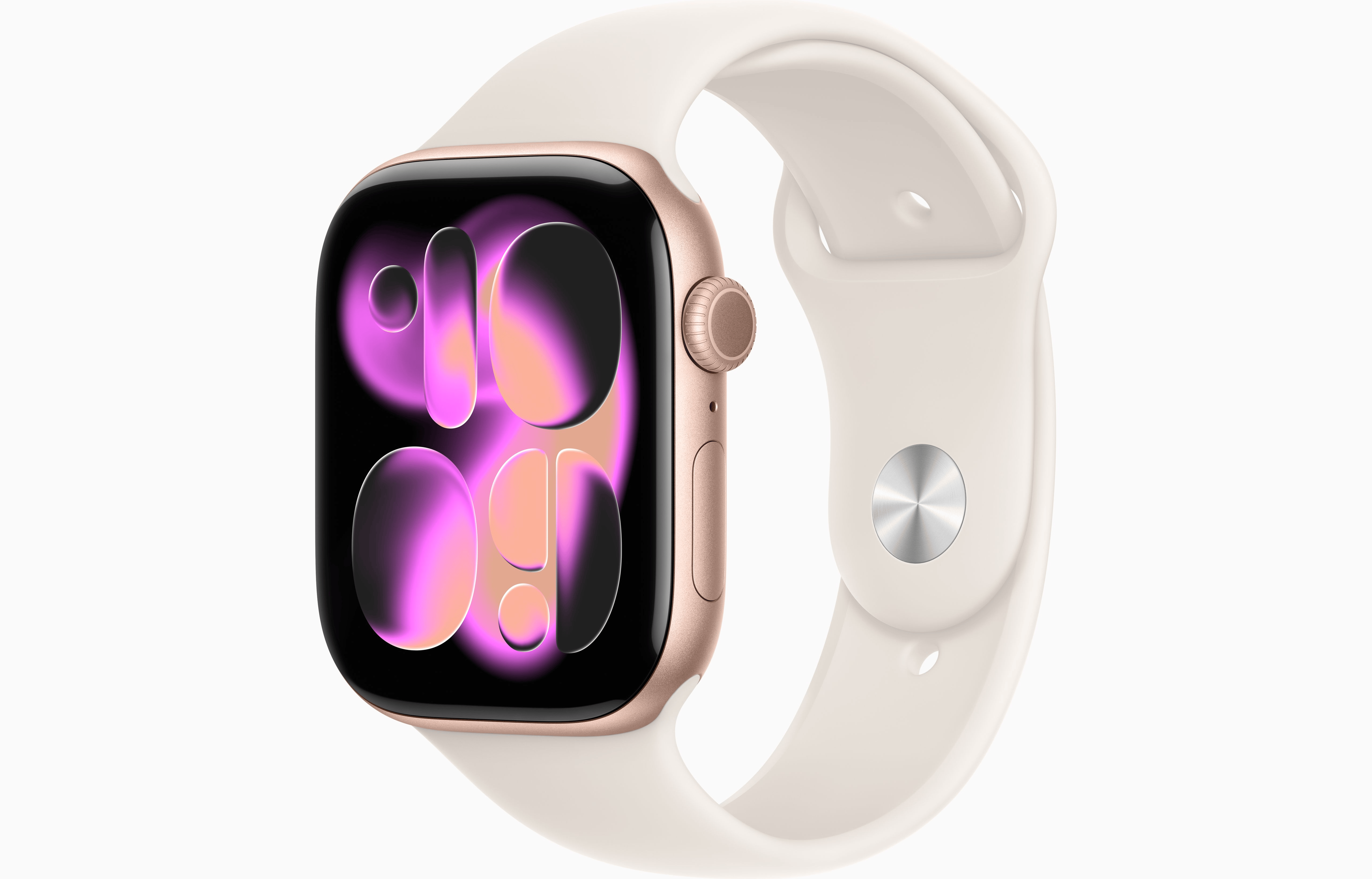 APPLE WATCH SERIES 11 GPS 46MM ROSE GOLD ALUMINIUM CASE WITH STARLIGHT SPORT BAND M-L MEWA4 thumbnail 2