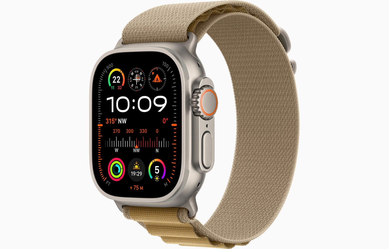 APPLE WATCH ULTRA 2 49MM (2024) GPS + CELLULAR NATURAL TITANIUM CASE WITH TAN ALPINE LOOP LARGE MX4H3 thumbnail 2