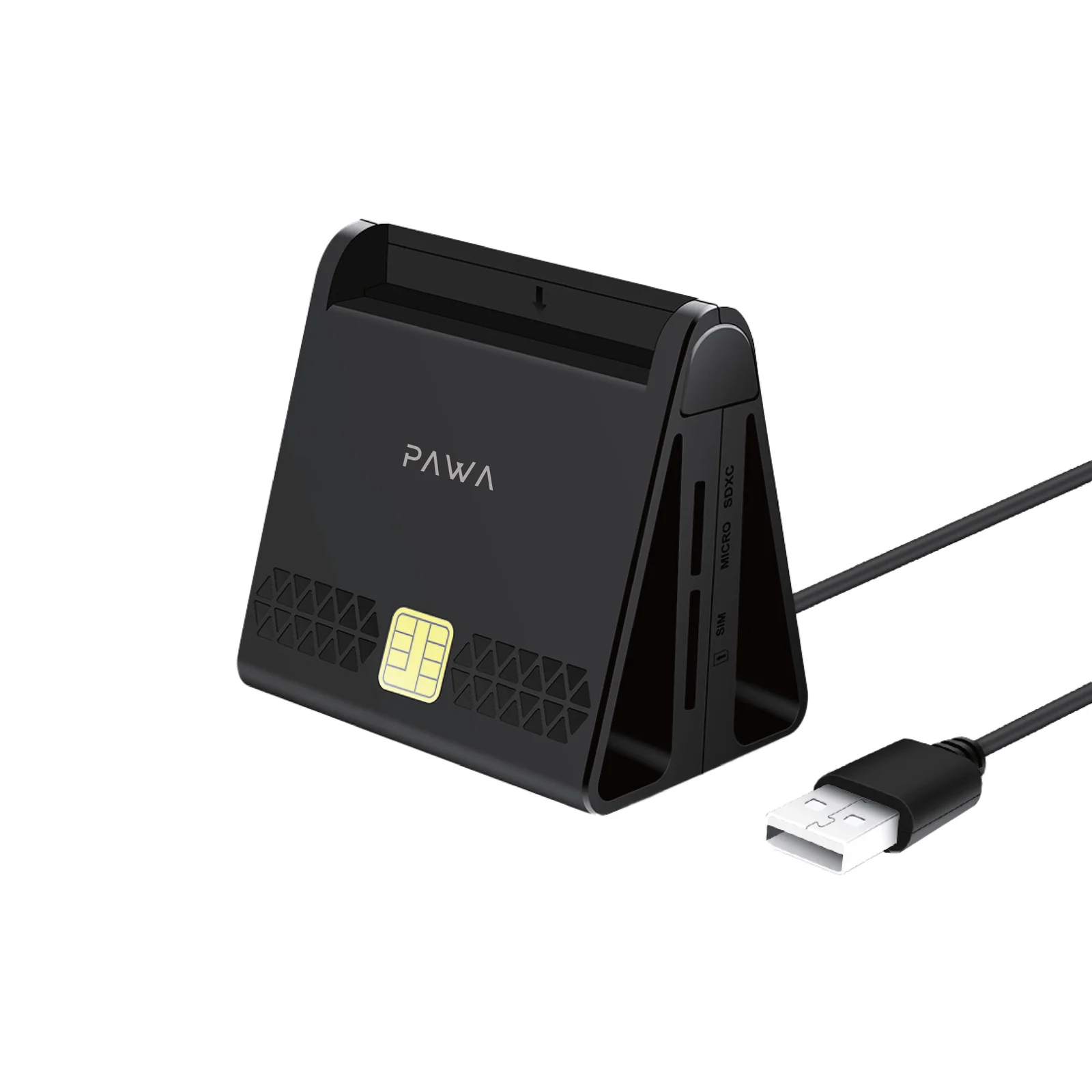 PAWA MULTI SLOTS SMART CARD READER BLACK PWATCDR143-BK thumbnail 2