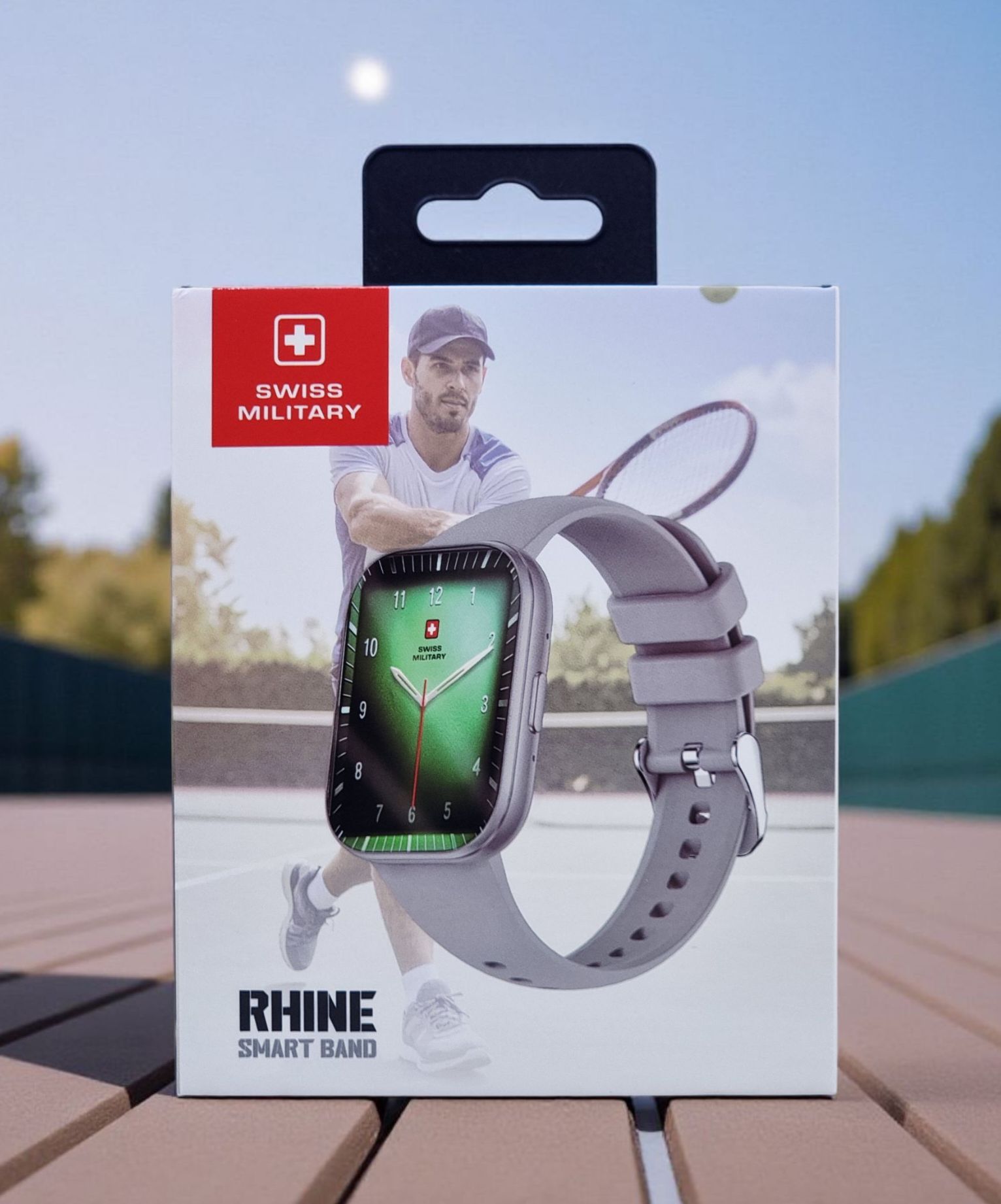 SWISS MILITARY RHINE SMART BAND GREY  WITH 3 TALK  SM-BAND-RHINE3-GRYFGRYS` thumbnail 2