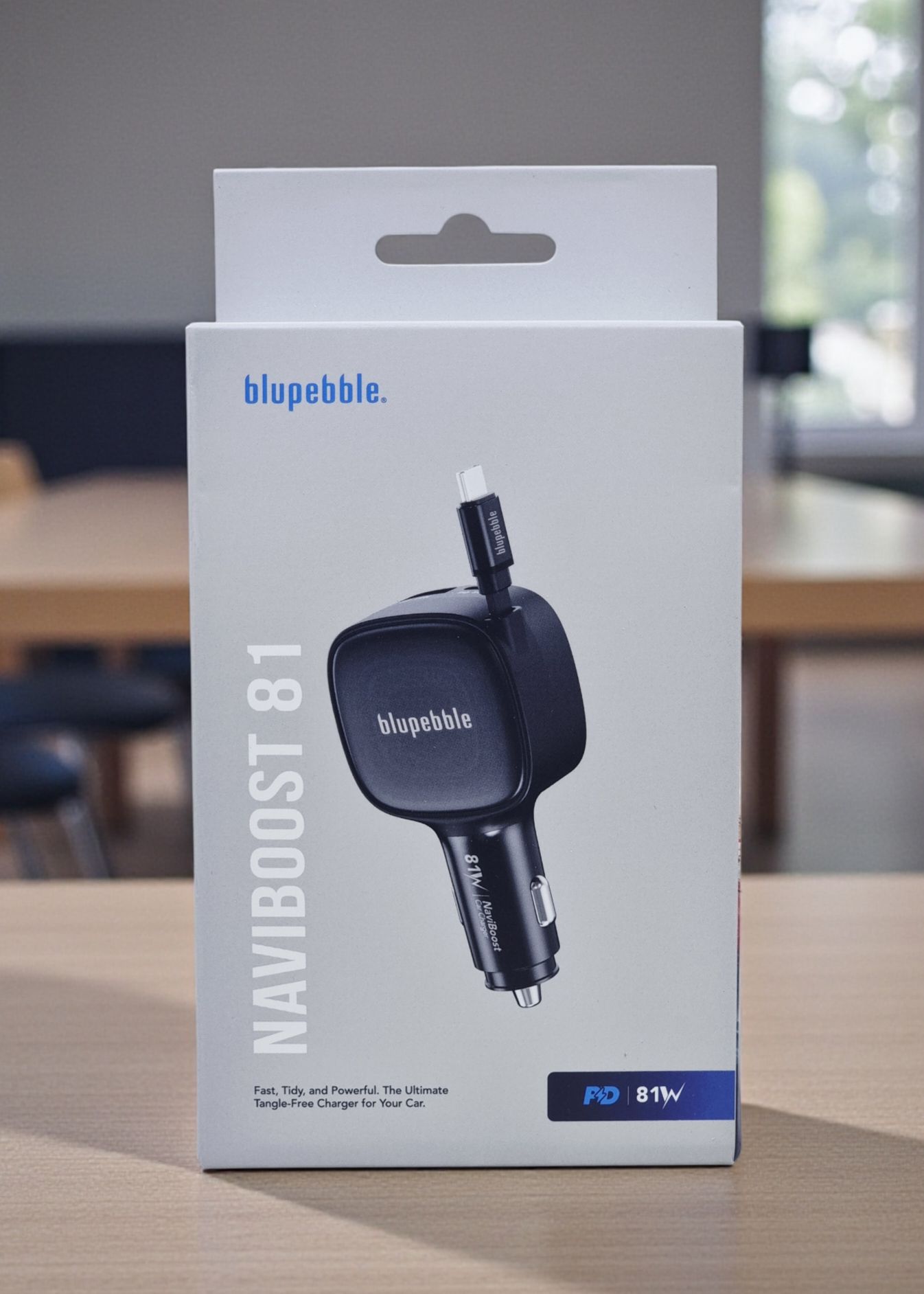 BLUPEBBLE NAVIBOOST PD 81W CAR CHARGER BLACK BP-CC81-BK thumbnail 2