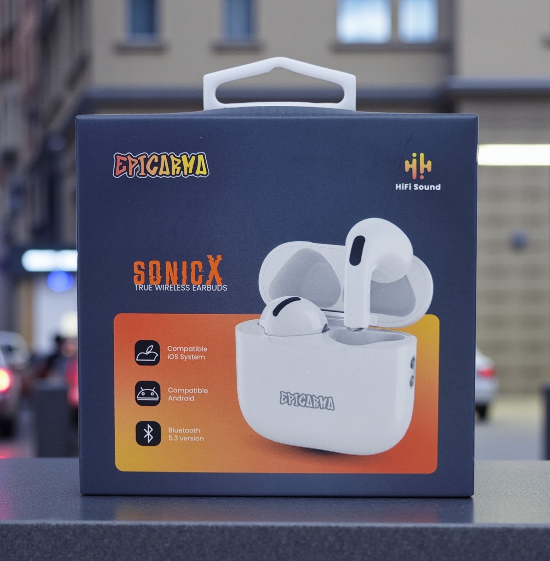 EPICARMA SONICX TRUE WIRELESS EARBUDS WHITE EA-SONICX-WH thumbnail 2