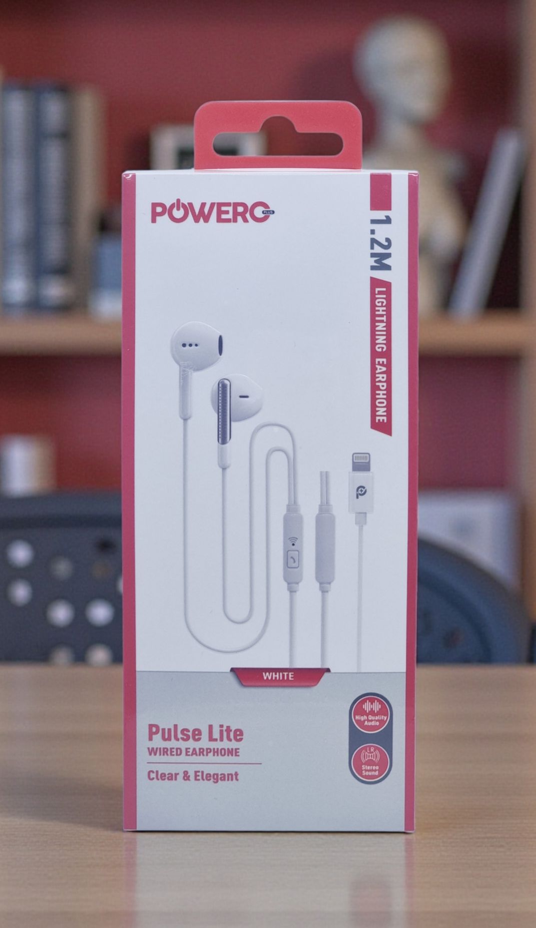 POWERO PLUS PULSE LITE WIRED EARPHONE 1.2M LIGHTNING WHITE PR-PLSTEPLT thumbnail 2