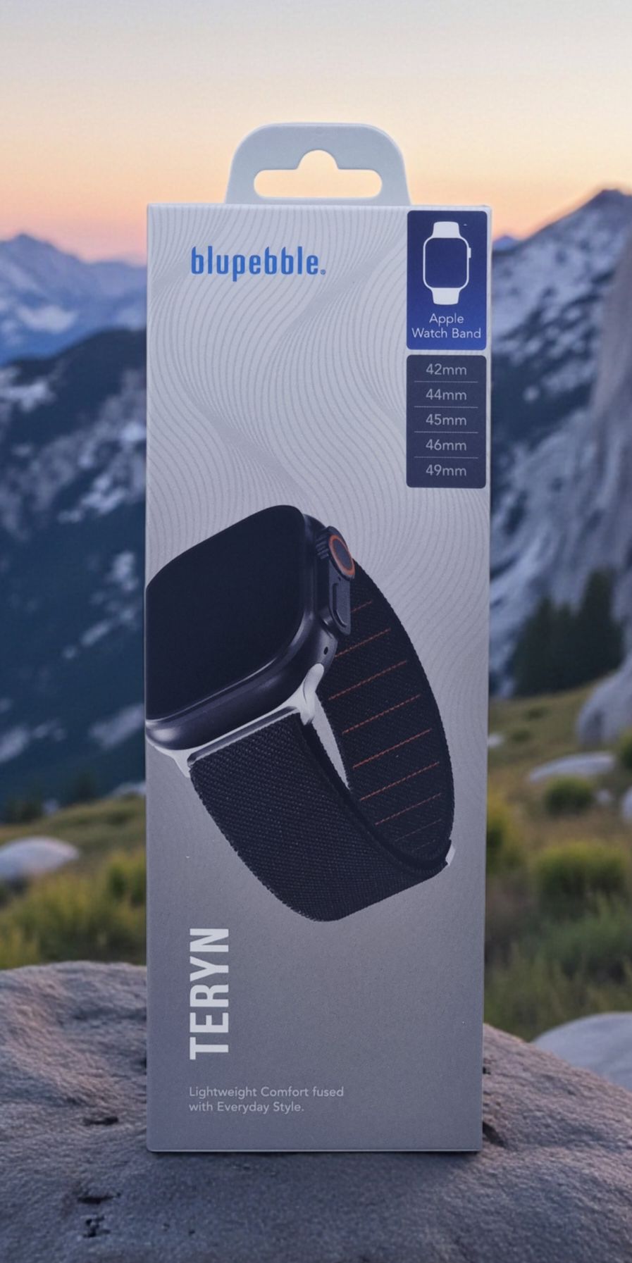 BLUPEBBLE APPLE WATCH STRAP ULTRA 3 AND SERIES 11 TERYN SERIES 49/46/45/44/42MM BLACK BP-TERYN-BK thumbnail 2