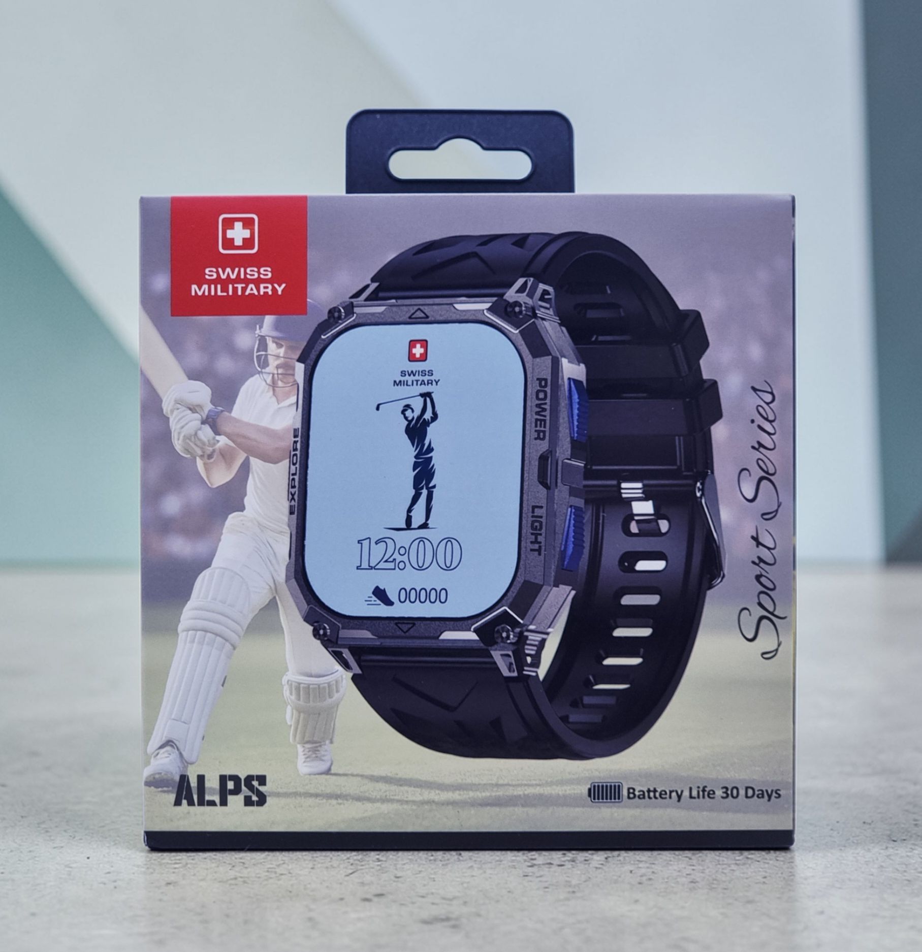 SWISS MILITARY ALPS SPORT SERIES SMART WATCH BLACK SM-WCH-ALPS-SPORT-BB-GUMF-BLKS thumbnail 2
