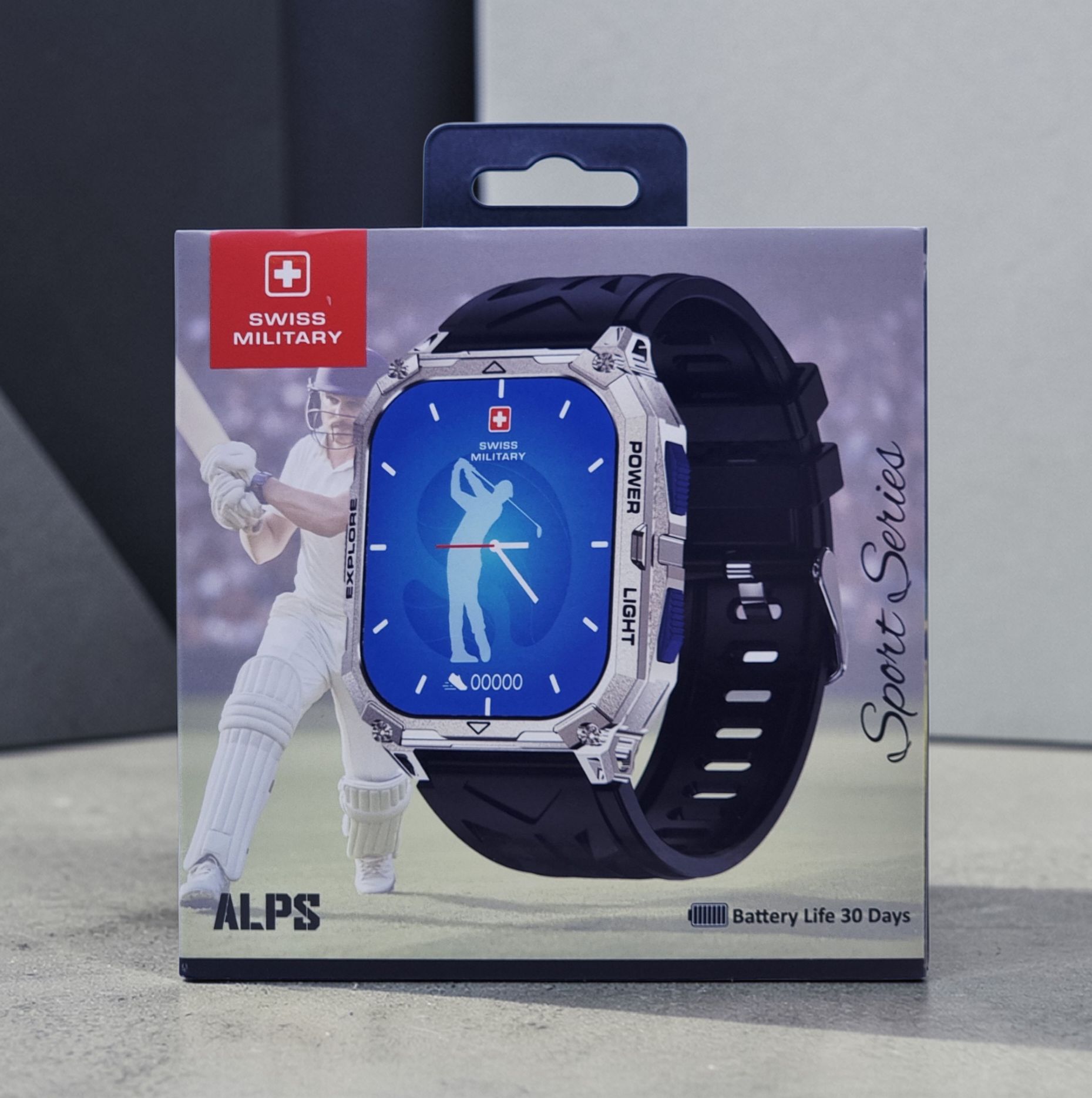 SWISS MILITARY ALPS SPORT SERIES SMART WATCH BLACK SM-WCH-ALPS-SPORT-RB-GUMF-BLKS thumbnail 2