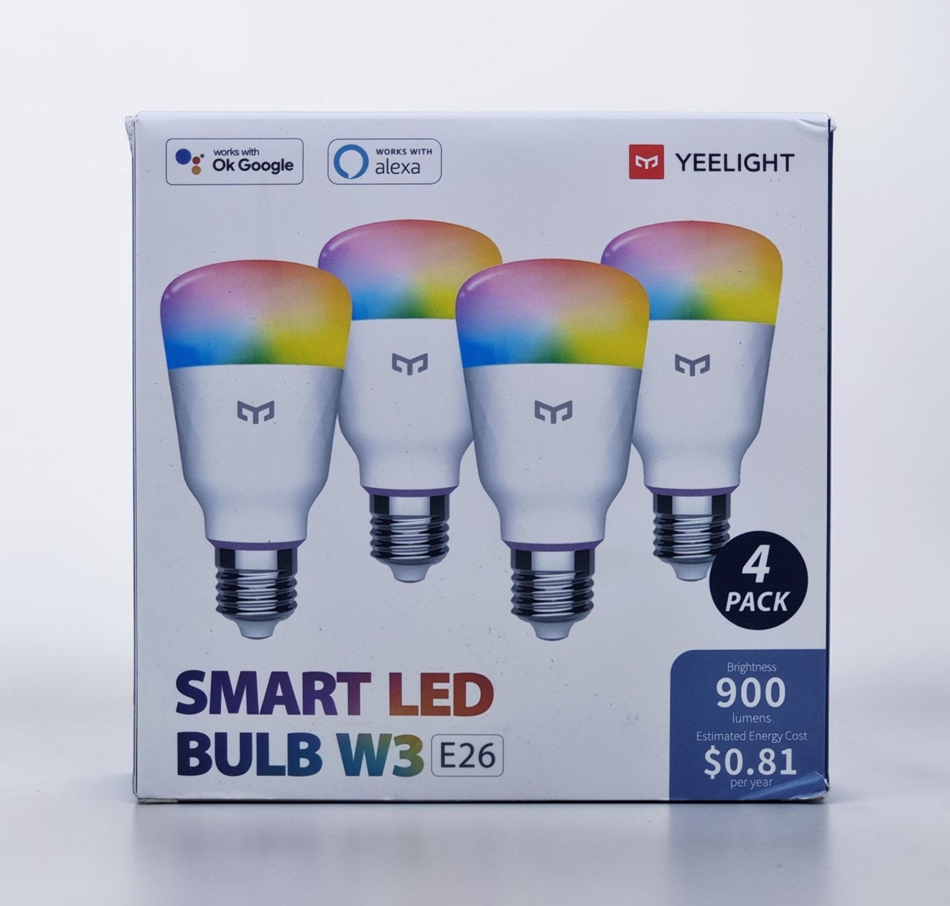 YEELIGHT SMART LED BULB W3 PACK OF 4 E26 thumbnail 2