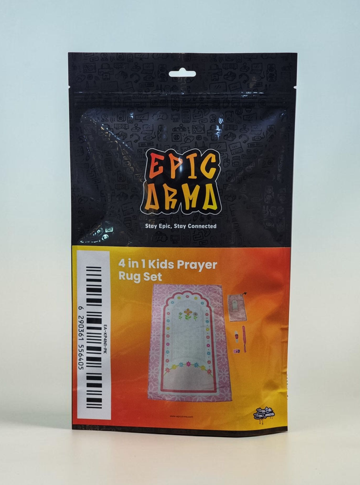 EPICARMA 4 IN 1 KIDS PRAYER RUG SET PINK EA-KP4N1-PK thumbnail 2