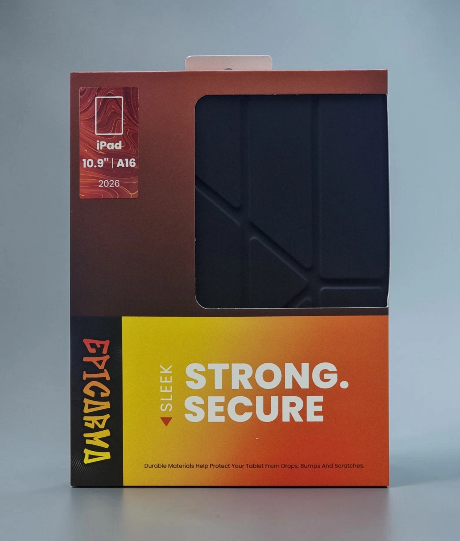 EPICARMA IPAD 10.9 INCH 2025 SLEEK STRONG SECURE CASE BLACK EA-IPA16109-BK thumbnail 2