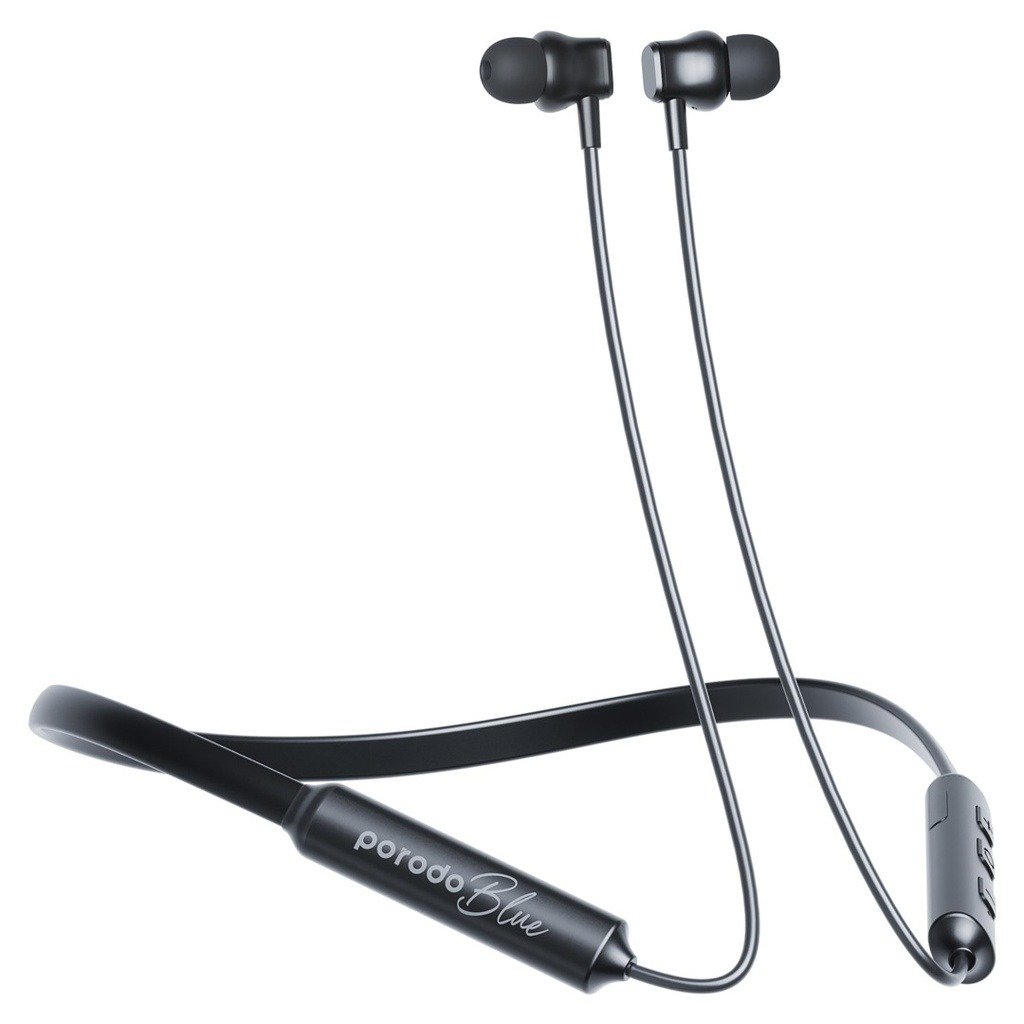 Porodo Blue ENC Neckband In-Ear Earphone Black PB-NKBIE-BK thumbnail 2