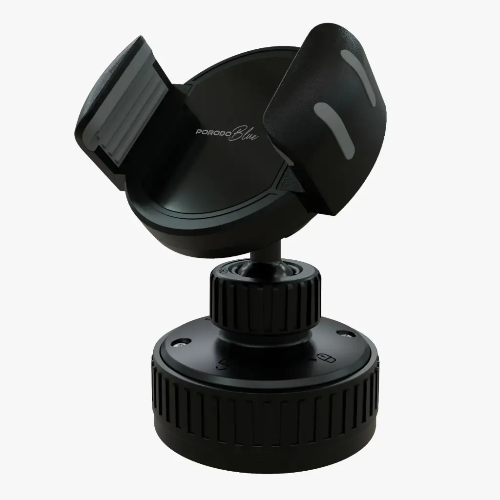 PORODO BLUE CAR PHONE HOLDER MULTI SURFACE MOUNTING BLACK PBCT02BK thumbnail 2