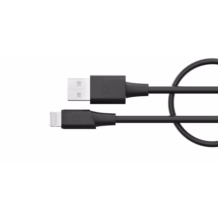 POWEROLOGY POWER SYNC FLEX USB A TO LIGHTNING CABLE 2M BLACK PCAB011BK thumbnail 2