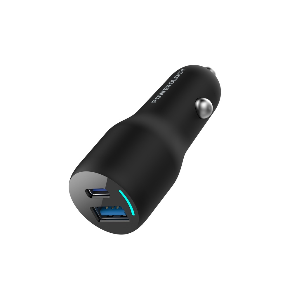 POWEROLOGY DUALPORT 53W CAR CHARGER PD35W BLACK PCCSR012 thumbnail 2