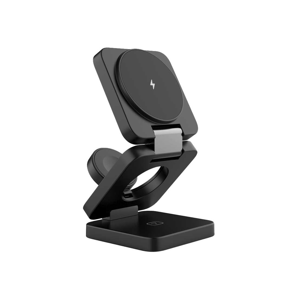 PORODO MULTI DEVICE WIRELESS CHARGER BLACK PD-3N1MWFC-BK thumbnail 2