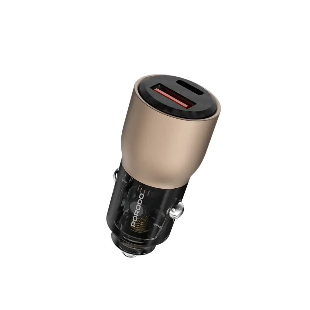 PORODO 95W CAR CHARGER TRANSPARENT MULTI DEVICE CHARGING PDW QC30W DESERT TITANIUM PD-FWCH048-DT thumbnail 2
