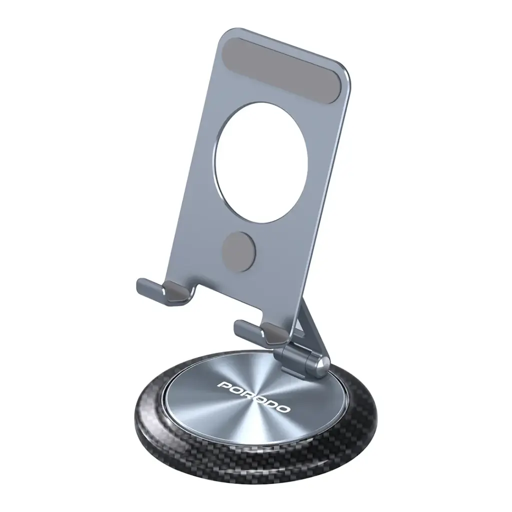PORODO 360° ROTATING MOBILE & TABLET STAND GRAY PD-HSM25-GY thumbnail 2
