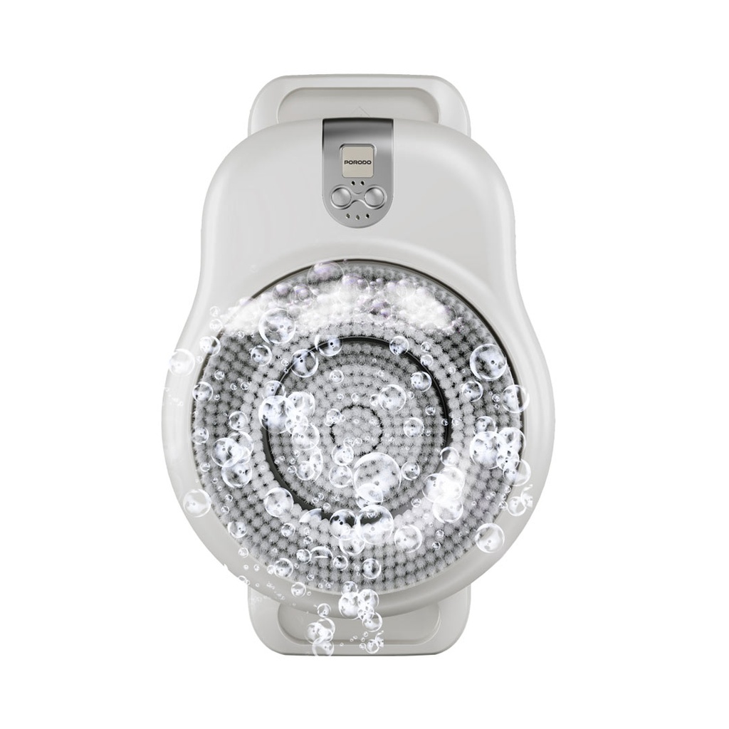 PORODO WALL MOUNTED ELECTRIC BACK SCRUB WHITE PD-LFST033-WH thumbnail 2