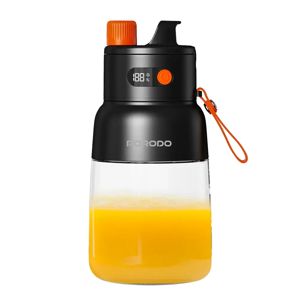 PORODO LIFESTYLE BLEND AND SIP PORTABLE BLENDER BLACK ORANGE PD-LFST068-BKOG thumbnail 2
