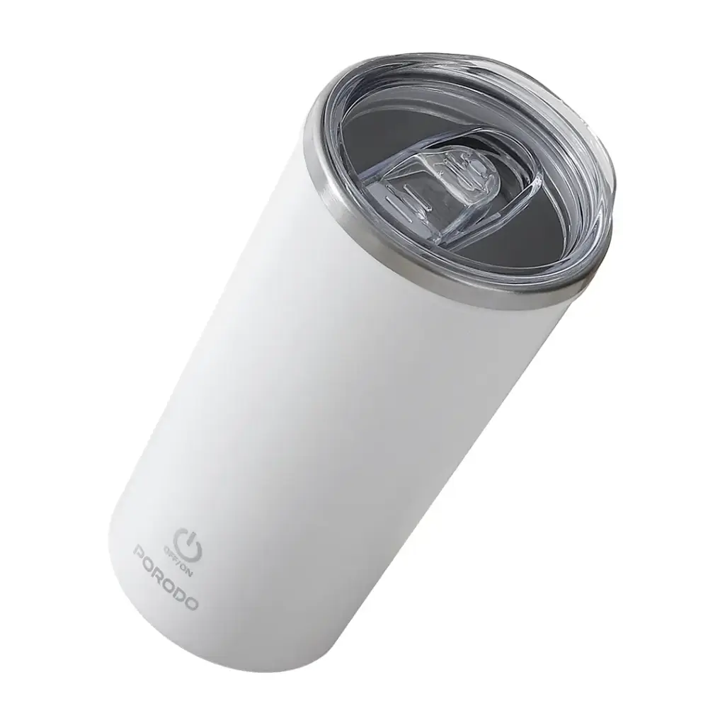 PORODO LIFESTYLE AUTO STIRRING INSULATED MUG WHITE PD-LFST138-WH thumbnail 2