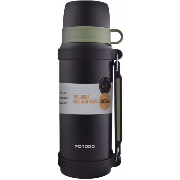 PORODO LIFESTYLE OUTLANDER INSULATED FLASK 1.8L BLACK PD-LFST157-BK thumbnail 2
