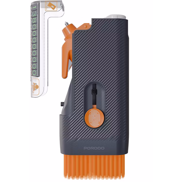 PORODO LIFESTYLE VEHICLE EMERGENCY SAFETY KIT AND TOOL CLEANER BLACK PD-LFST169-BK thumbnail 2