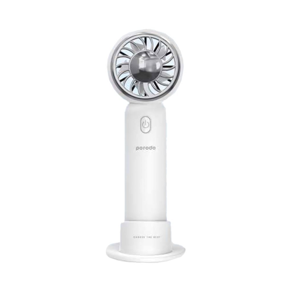 PORODO LIFESTYLE PORTABLE HANDHELD TURBO COOLING FAN WHITE thumbnail 2