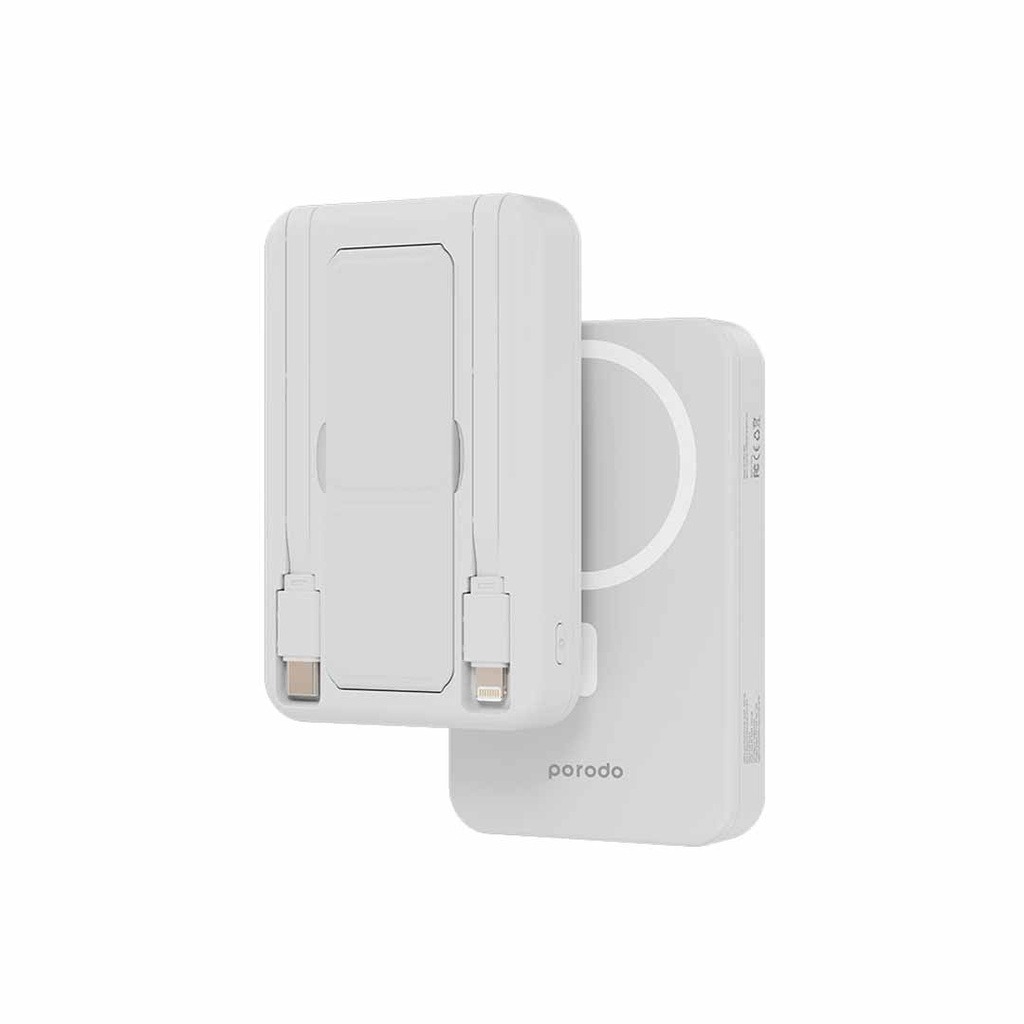 PORODO 10000MAH MAGSAFE GRIP POWERBANK WHITE PD-PBFCH040-WH thumbnail 2