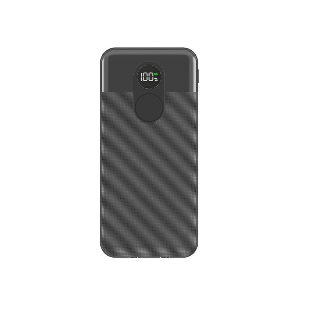 PORODO 20000MAH POWERBANK DIGITAL DISPLAY WITH INTEGRATED CABLE BLACK PB058 PD-PBFCH058-BK thumbnail 2