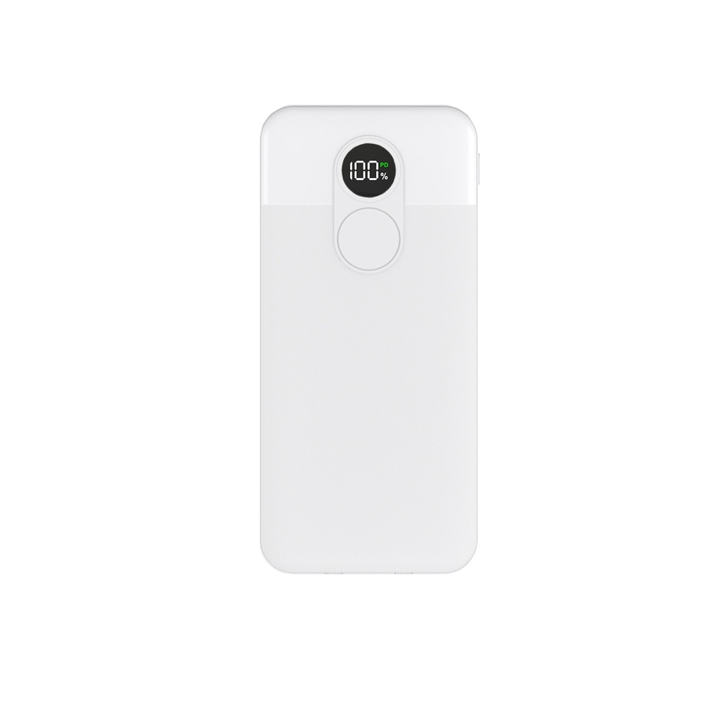 PORODO 20000MAH POWERBANK DIGITAL DISPLAY WITH INTEGRATED CABLE WHITE PB058 PD-PBFCH058-WH thumbnail 2