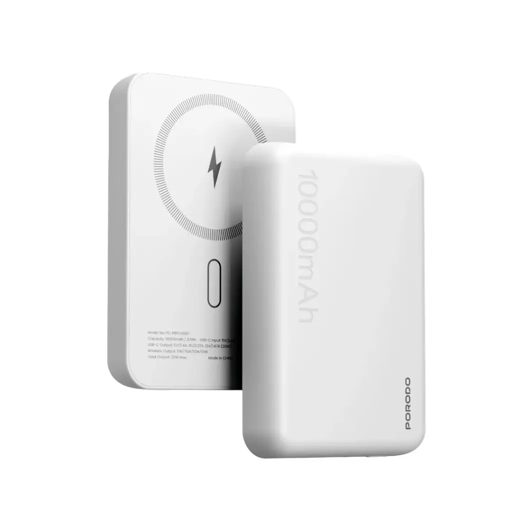 PORODO 10000 MAH MAGSAFE POWERBANK WHITE PD-PBFCH067-WH thumbnail 2