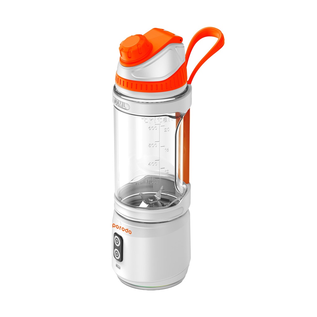 PORODO LIFESTYLE DUAL SPIN CLOCK WISE REVERSE PORTABLE BLENDER WHITE PD-PBLNDR-WH thumbnail 2
