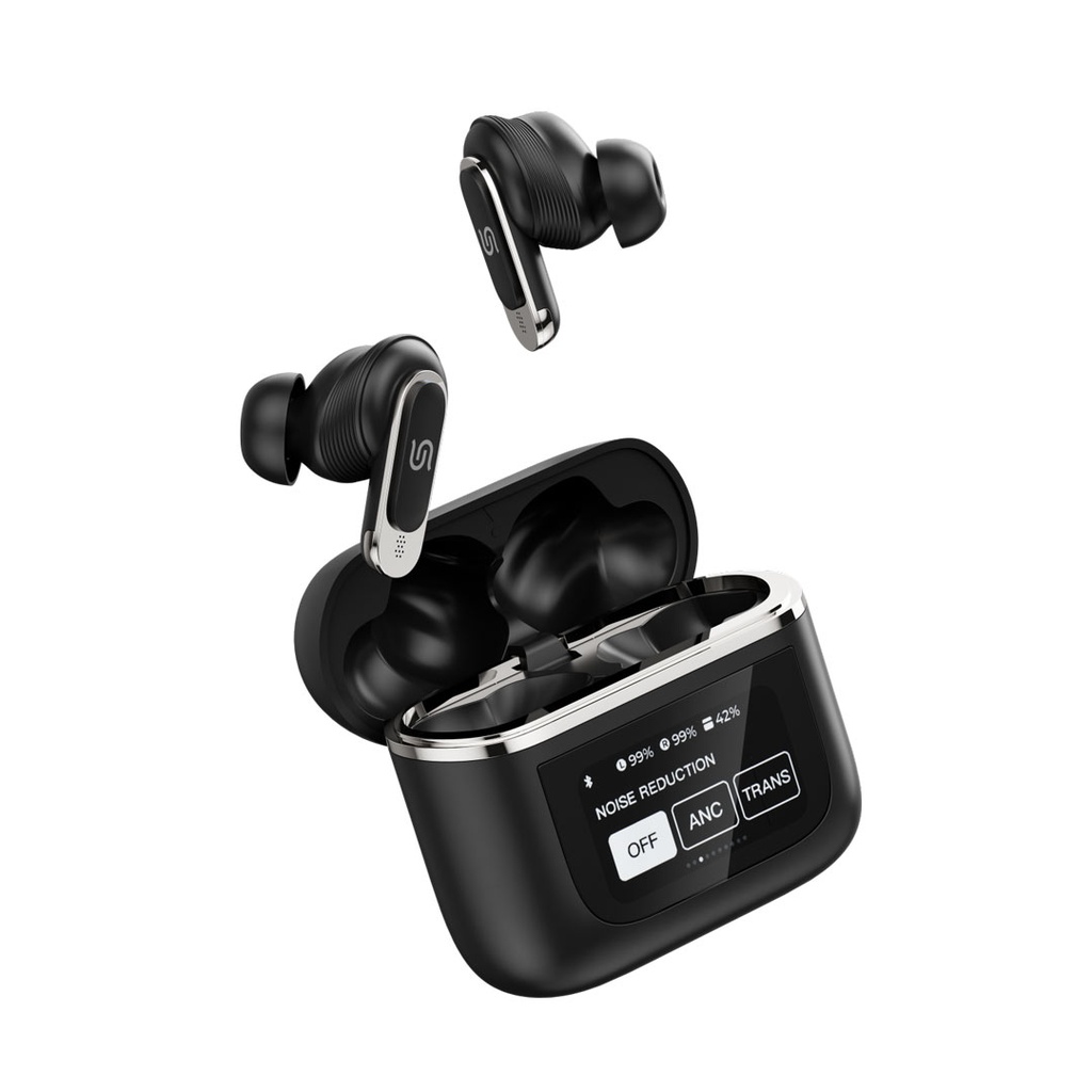 PORODO SOUNDTECH GUIDE ANC TOUCH DISPLAY TWS EARBUDS BLACK PD-STGUIDE-BK thumbnail 2