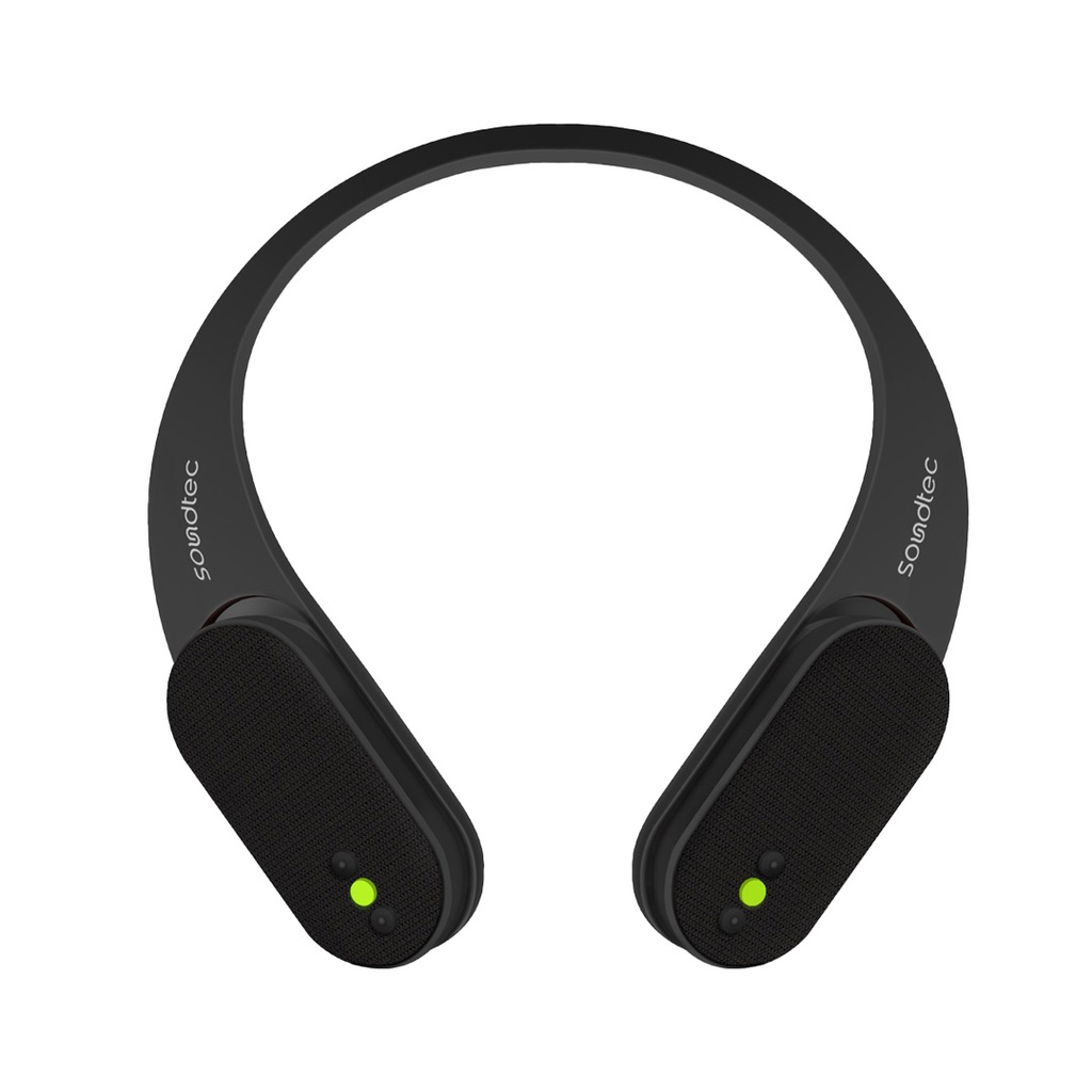 PORODO SOUNDTEC NECK AUDIO WIRELESS SPEAKER AND DETACHABLE DESIGN BLACK PD-STWLEP024-BK thumbnail 2