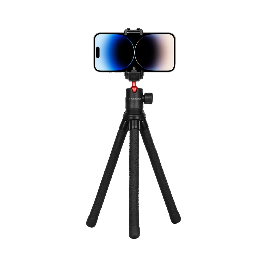 PORODO FLEXIBLE TRIPOD STAND 39CM BLACK PD-TRPSPH-BK thumbnail 2