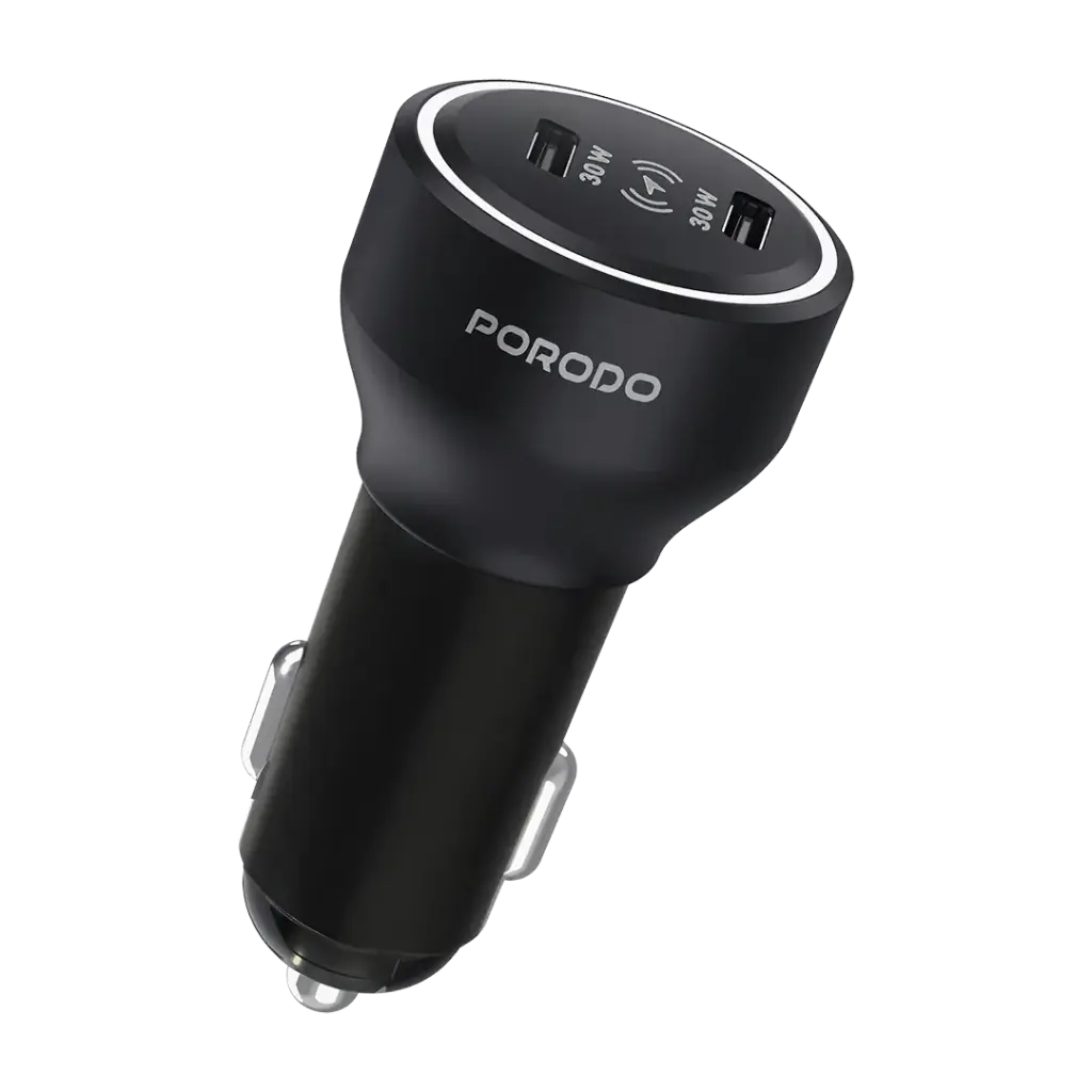 PORODO VELANO CAR CHARGER DUAL USB C PORTS PD30W BLACK PDCCR31BK thumbnail 2