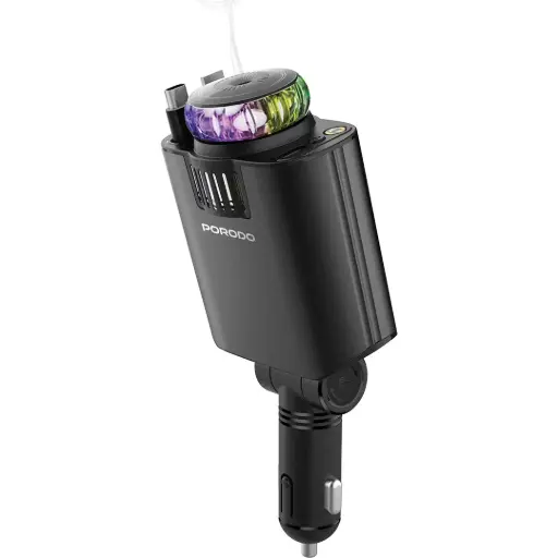 PORODO AROMAGLOW 120W FAST CAR CHARGER BLACK PDCHD120WBK thumbnail 2