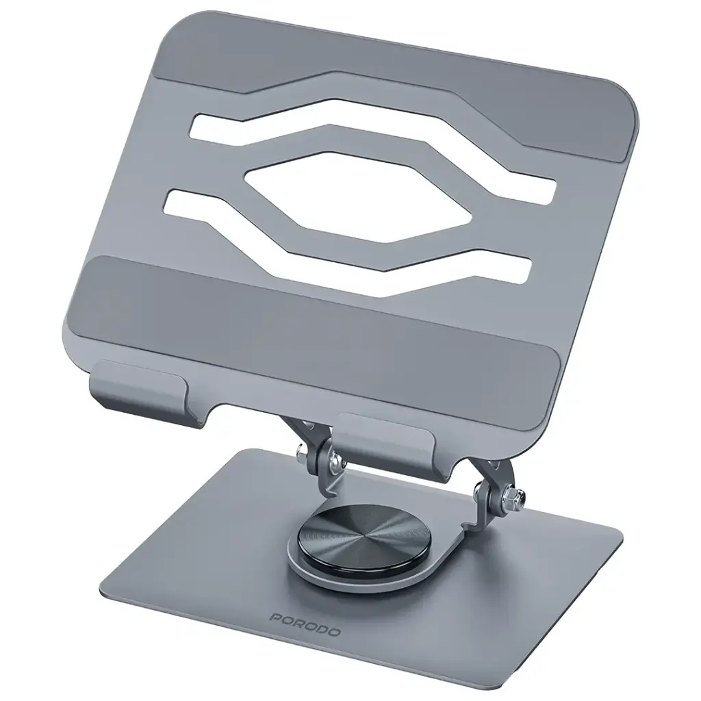 PORODO ZELO 360 ROTATABLE TABLET HOLDER SILICONE GRIP GREY PDD158GY thumbnail 2
