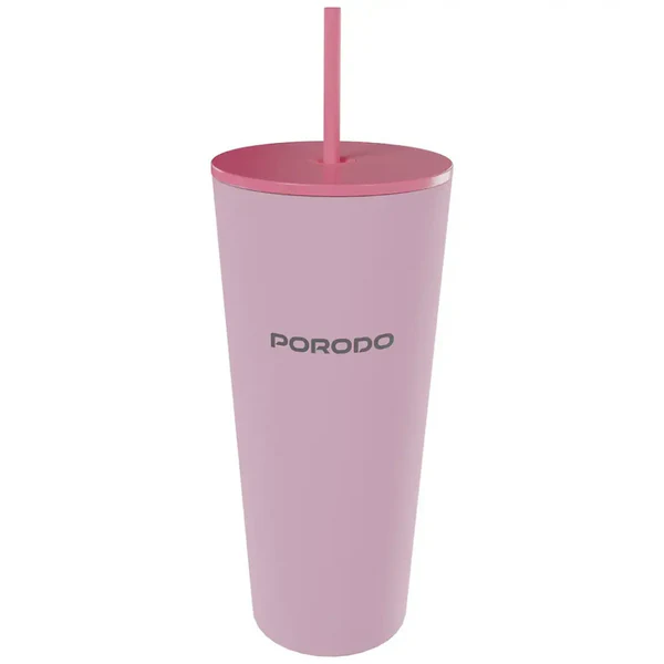 PORODO LIFESTYLE STAINLESS STEEL DOUBLE WALL TUMBLER PINK PDLFSTDN027PK thumbnail 2